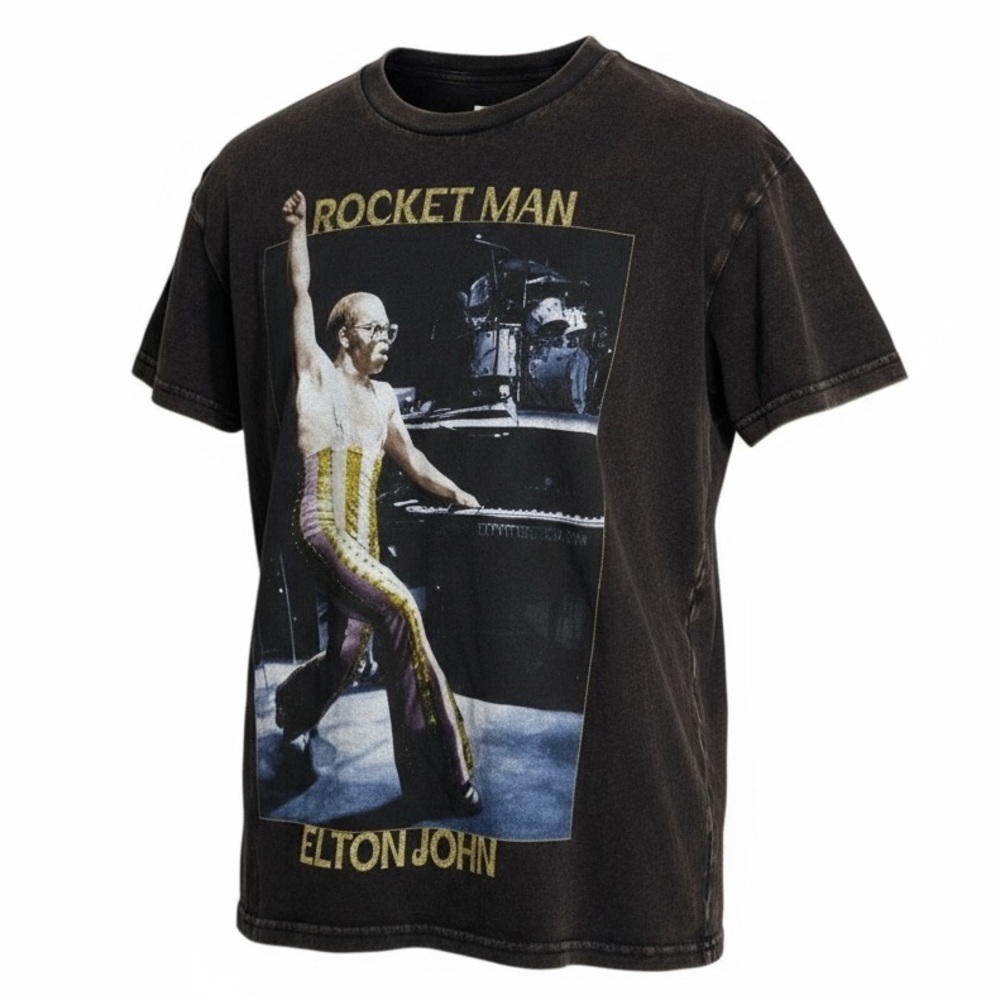 ELTON JOHN Rocket Man Mineral Washed Tee Shirt
